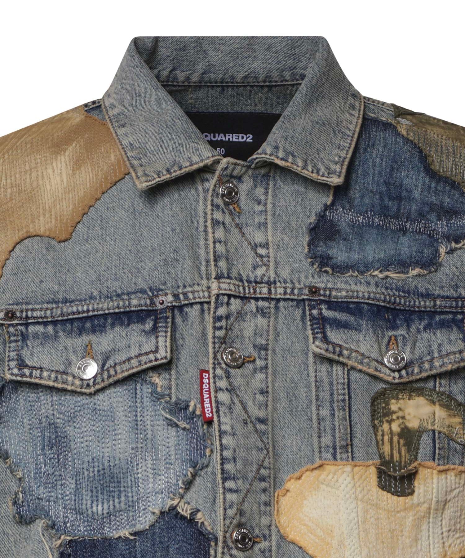 Giacca in denim camouflage S74AM1733 D30047470 DSQUARED2 