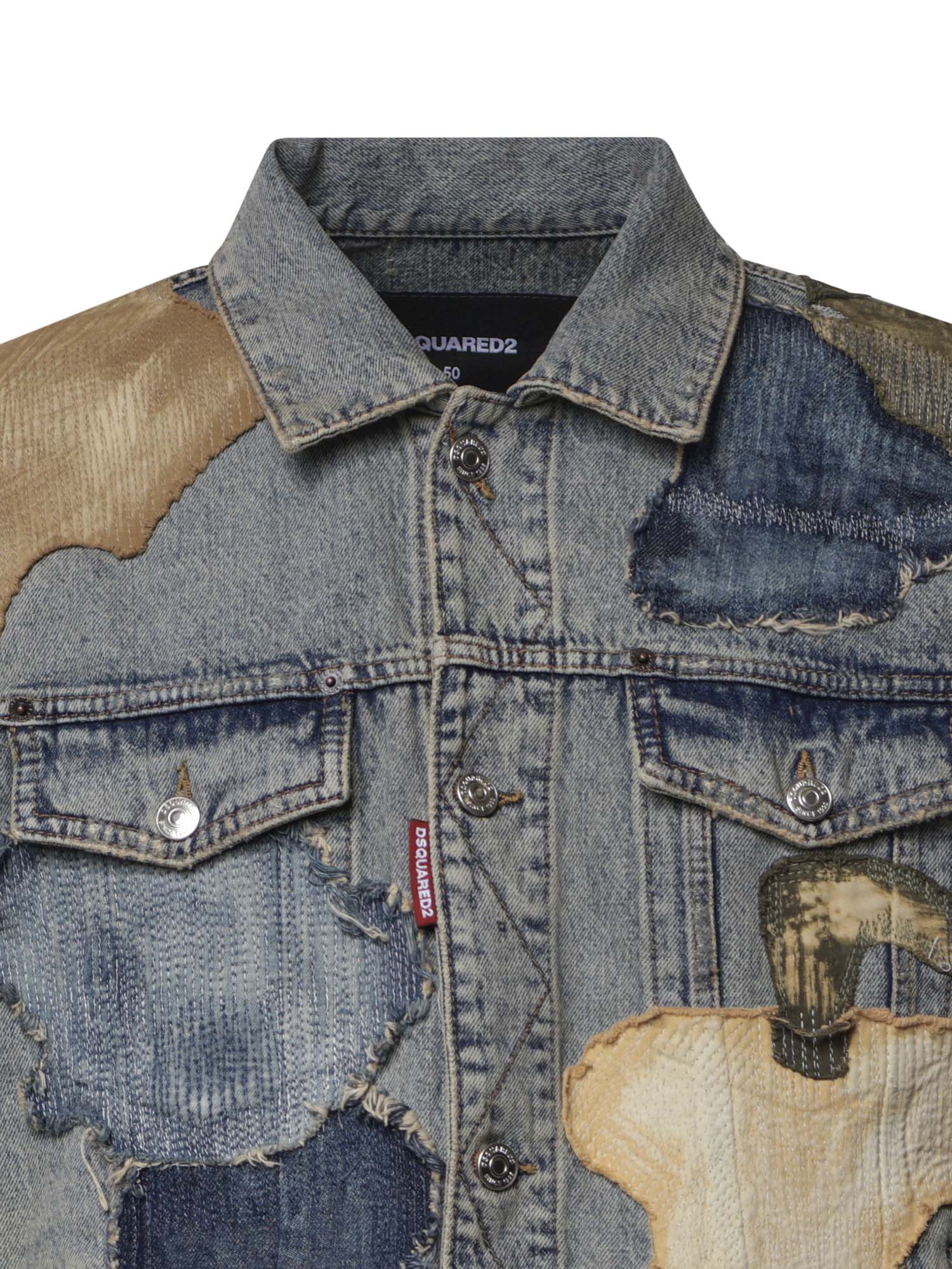 Giacca in denim camouflage S74AM1733 D30047470 DSQUARED2 
