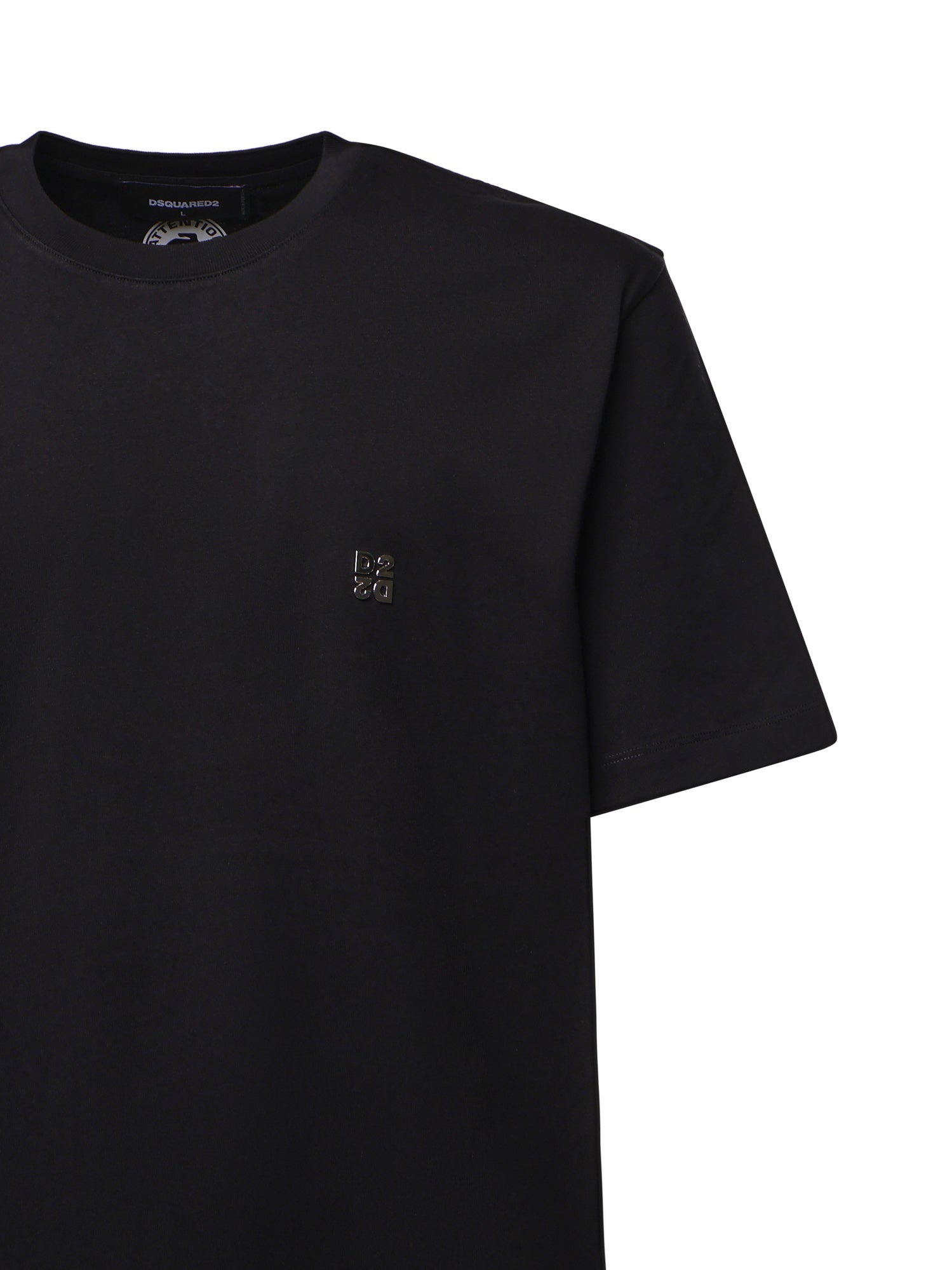 T-shirt in cotone con logo<BR/> S74GD1594 D20136900 DSQUARED2 