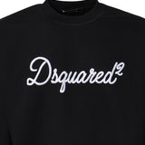Felpa in cotone con logo S74GU0928 D25029900 DSQUARED2 