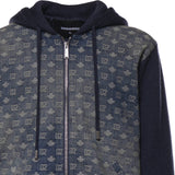 Cardigan con zip D2 Monogram in lana S74HA1654 D13236961 DSQUARED2 