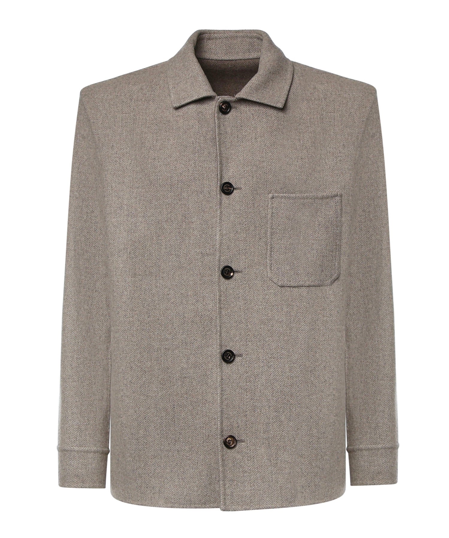 Overshirt in lana e cashmere N75GBTM41TES0N077 07 ELEVENTY 