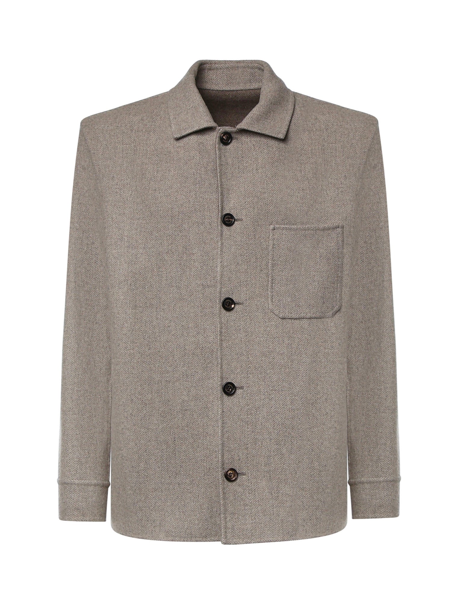 Overshirt in lana e cashmere N75GBTM41TES0N077 07 ELEVENTY 