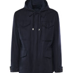 Field jacket con cappuccio blu navy N75GBTN11TES0N047 11 ELEVENTY 