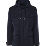Field jacket con cappuccio blu navy N75GBTN11TES0N047 11 ELEVENTY 