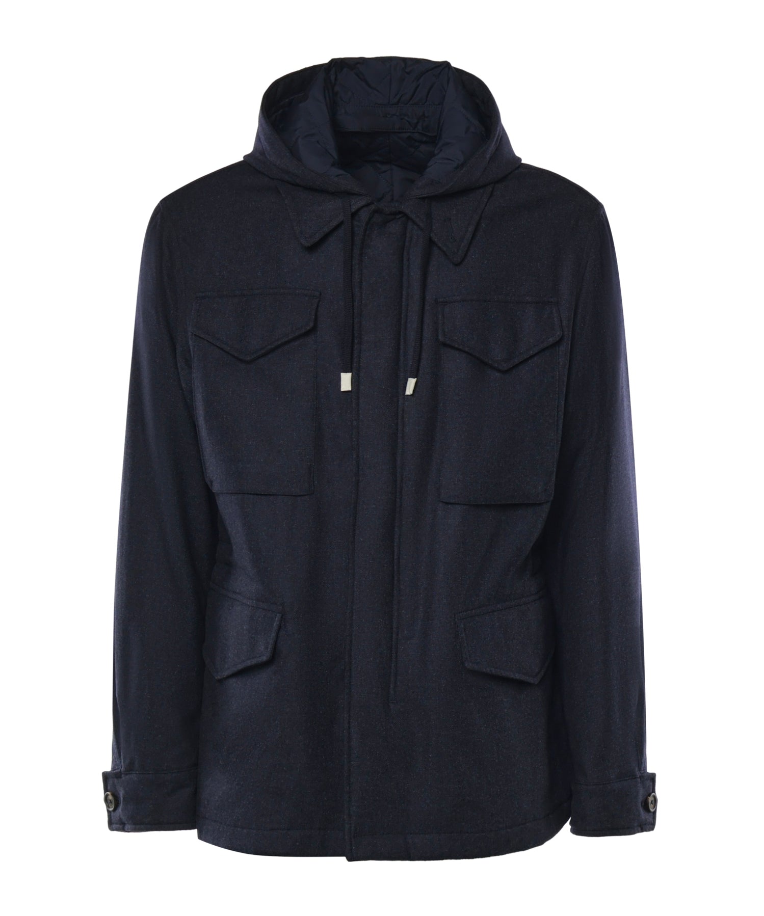 Field jacket con cappuccio blu navy N75GBTN11TES0N047 11 ELEVENTY 