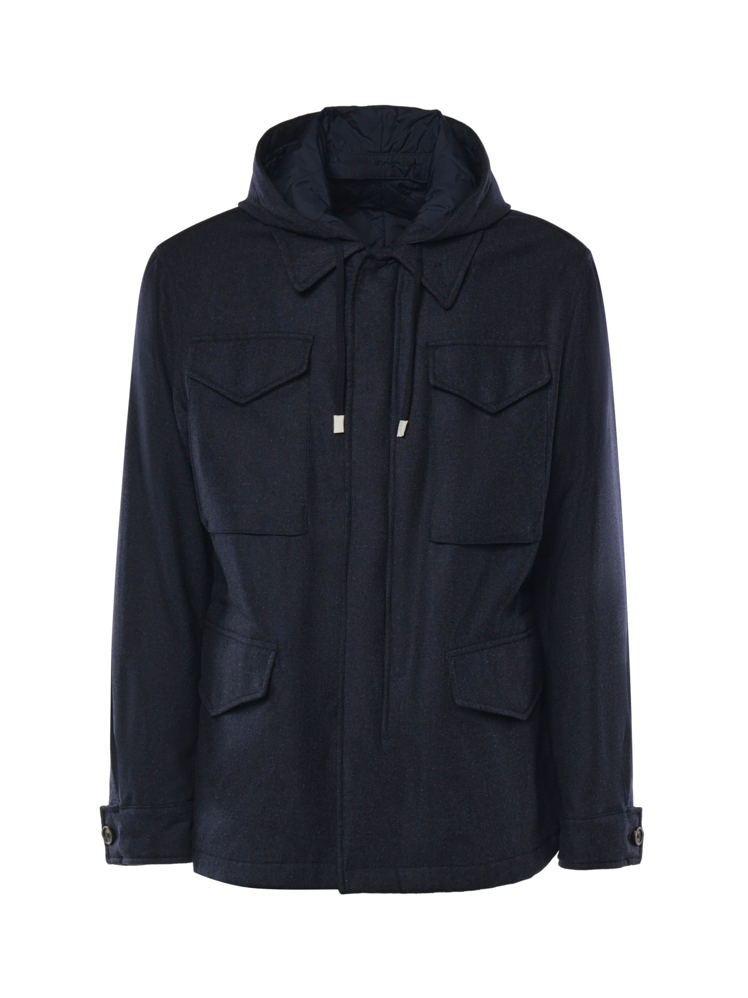 Field jacket con cappuccio blu navy N75GBTN11TES0N047 11 ELEVENTY 