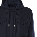 Field jacket con cappuccio blu navy N75GBTN11TES0N047 11 ELEVENTY 