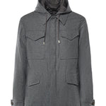 Field jacket con cappuccio blu navy N75GBTN11TES0N047 14 ELEVENTY 