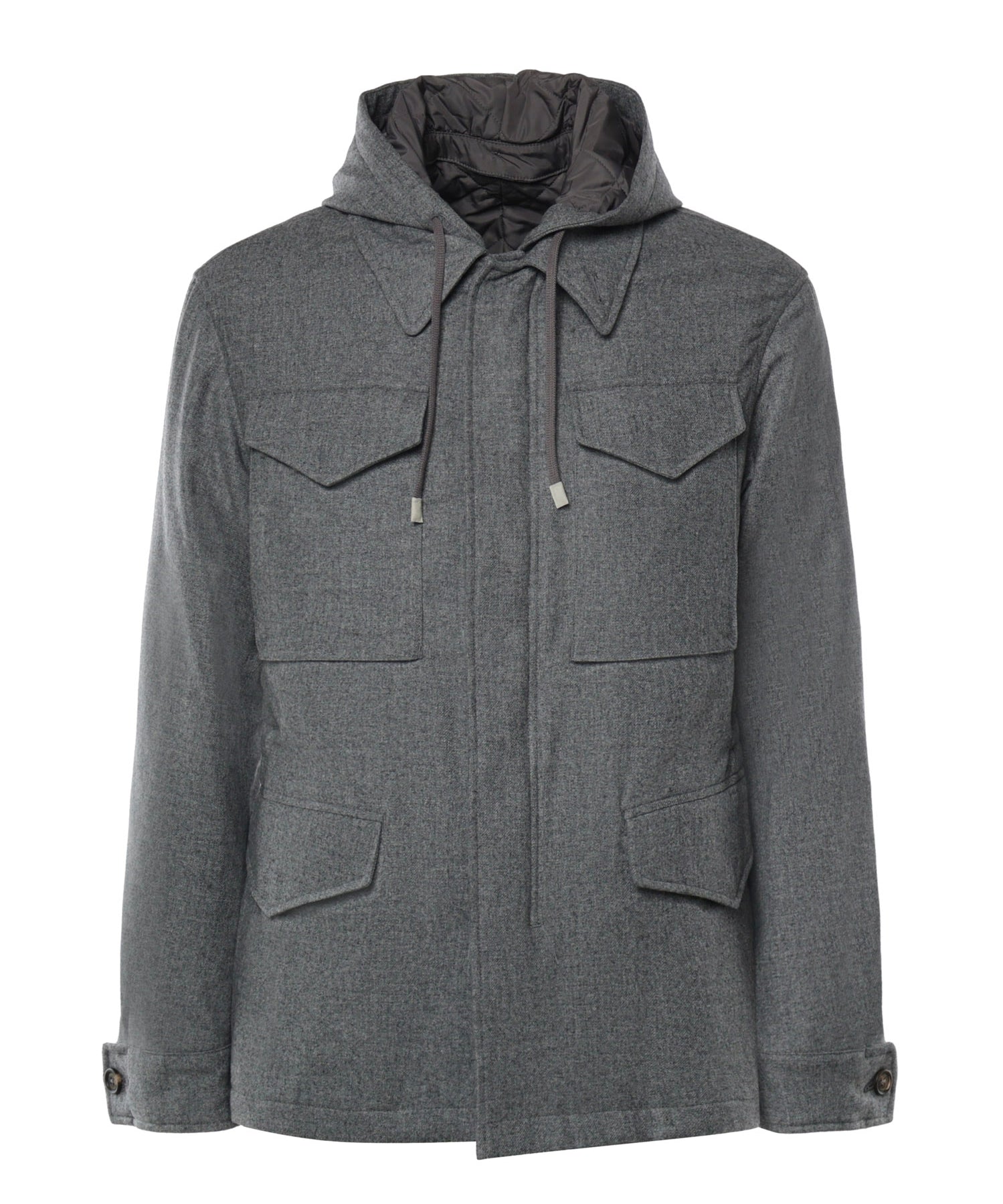 Field jacket con cappuccio blu navy N75GBTN11TES0N047 14 ELEVENTY 