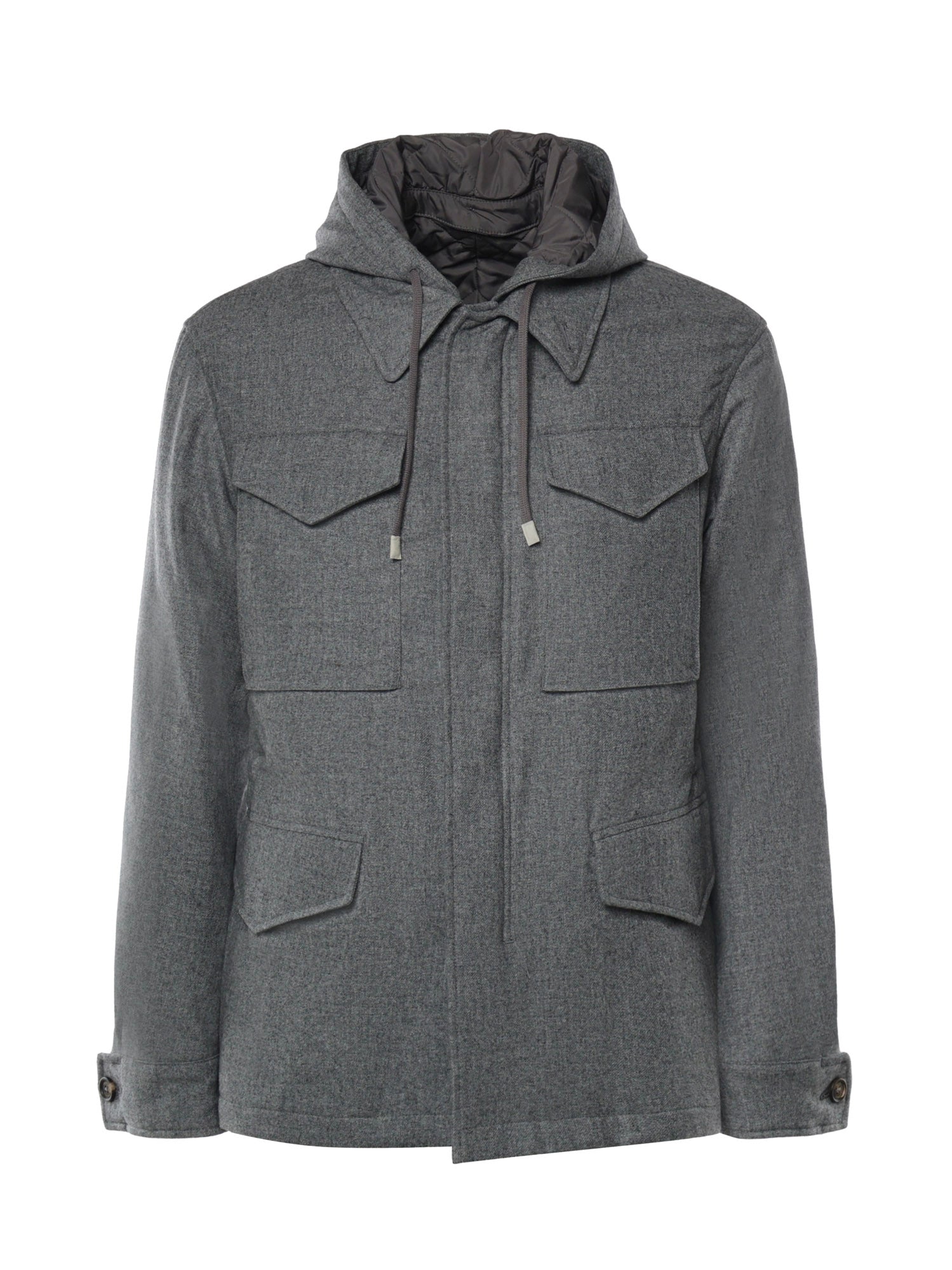 Field jacket con cappuccio blu navy N75GBTN11TES0N047 14 ELEVENTY 