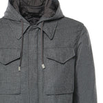 Field jacket con cappuccio blu navy N75GBTN11TES0N047 14 ELEVENTY 