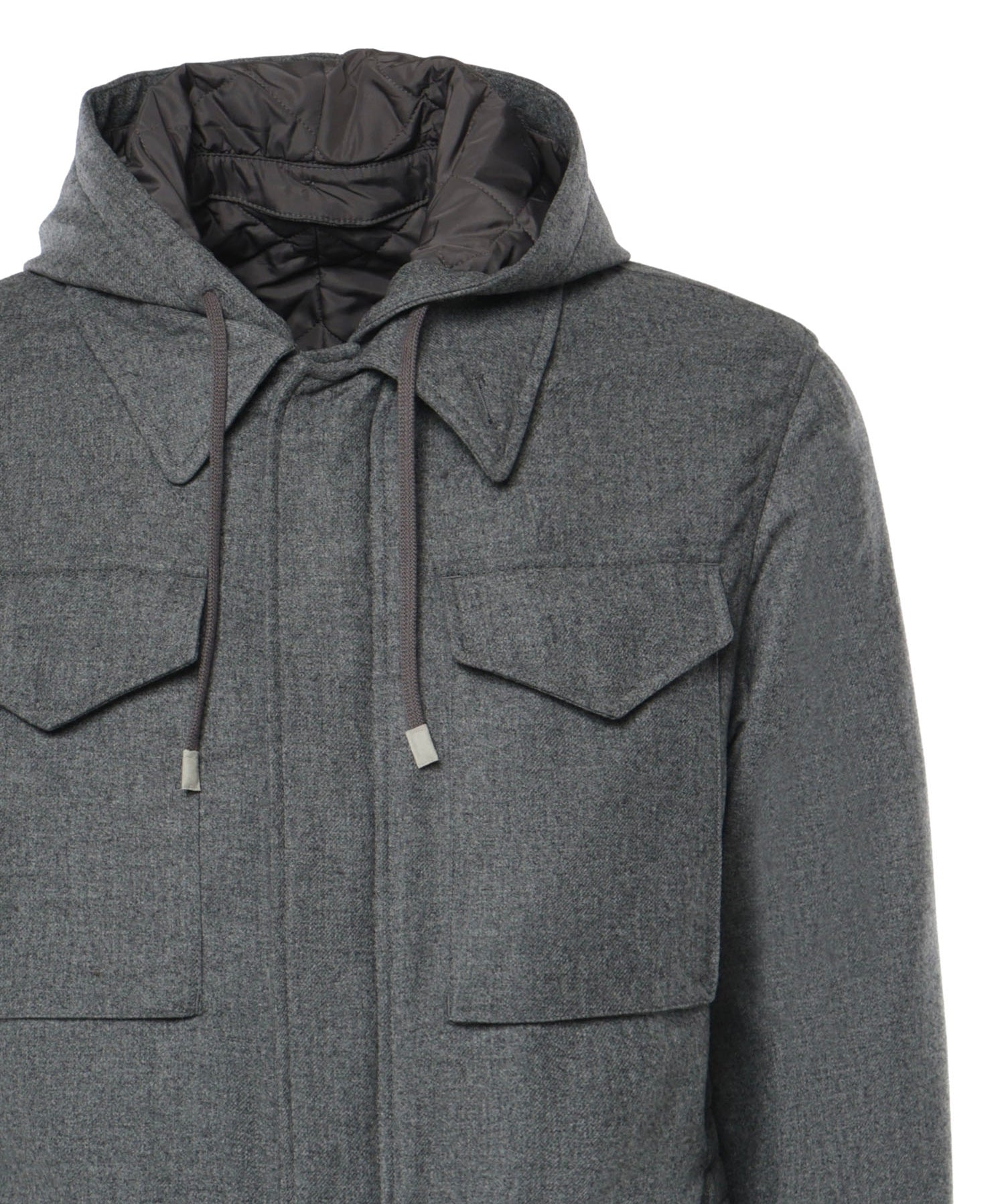 Field jacket con cappuccio blu navy N75GBTN11TES0N047 14 ELEVENTY 