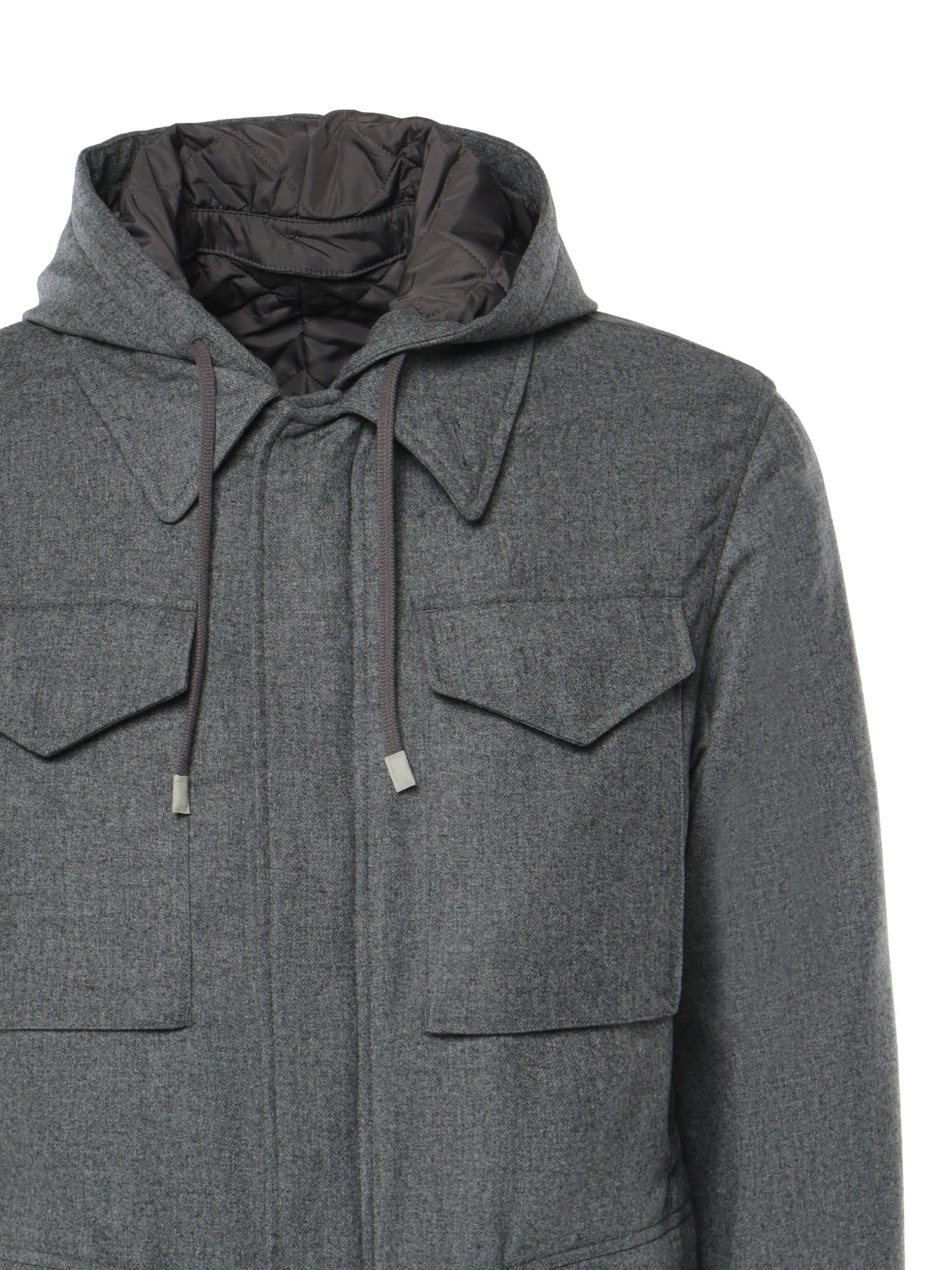 Field jacket con cappuccio blu navy N75GBTN11TES0N047 14 ELEVENTY 