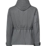 Field jacket con cappuccio blu navy N75GBTN11TES0N047 14 ELEVENTY 