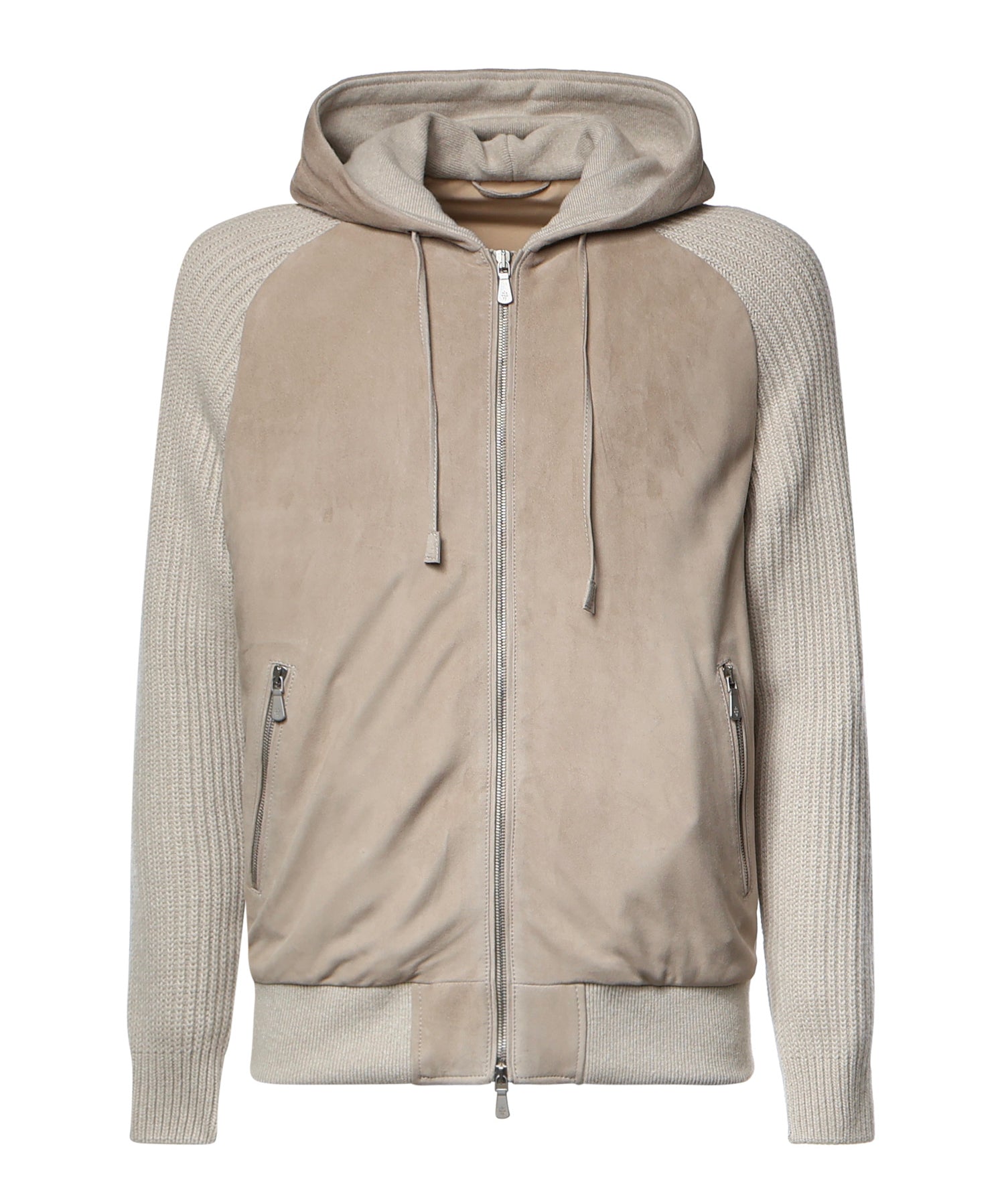 Giubbino in suede e maglia N75GBTN24PEL0N038 02 ELEVENTY 