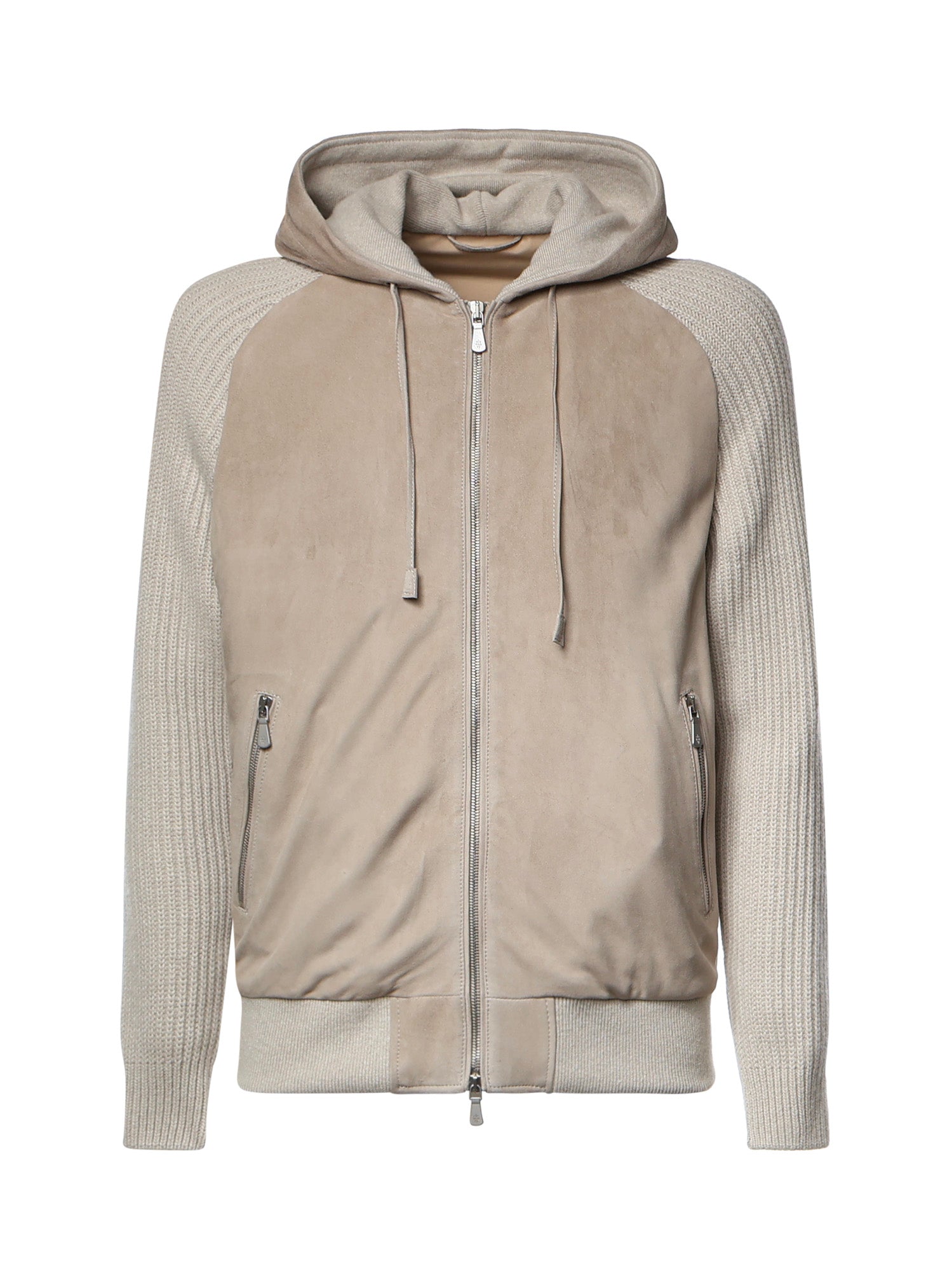 Giubbino in suede e maglia N75GBTN24PEL0N038 02 ELEVENTY 