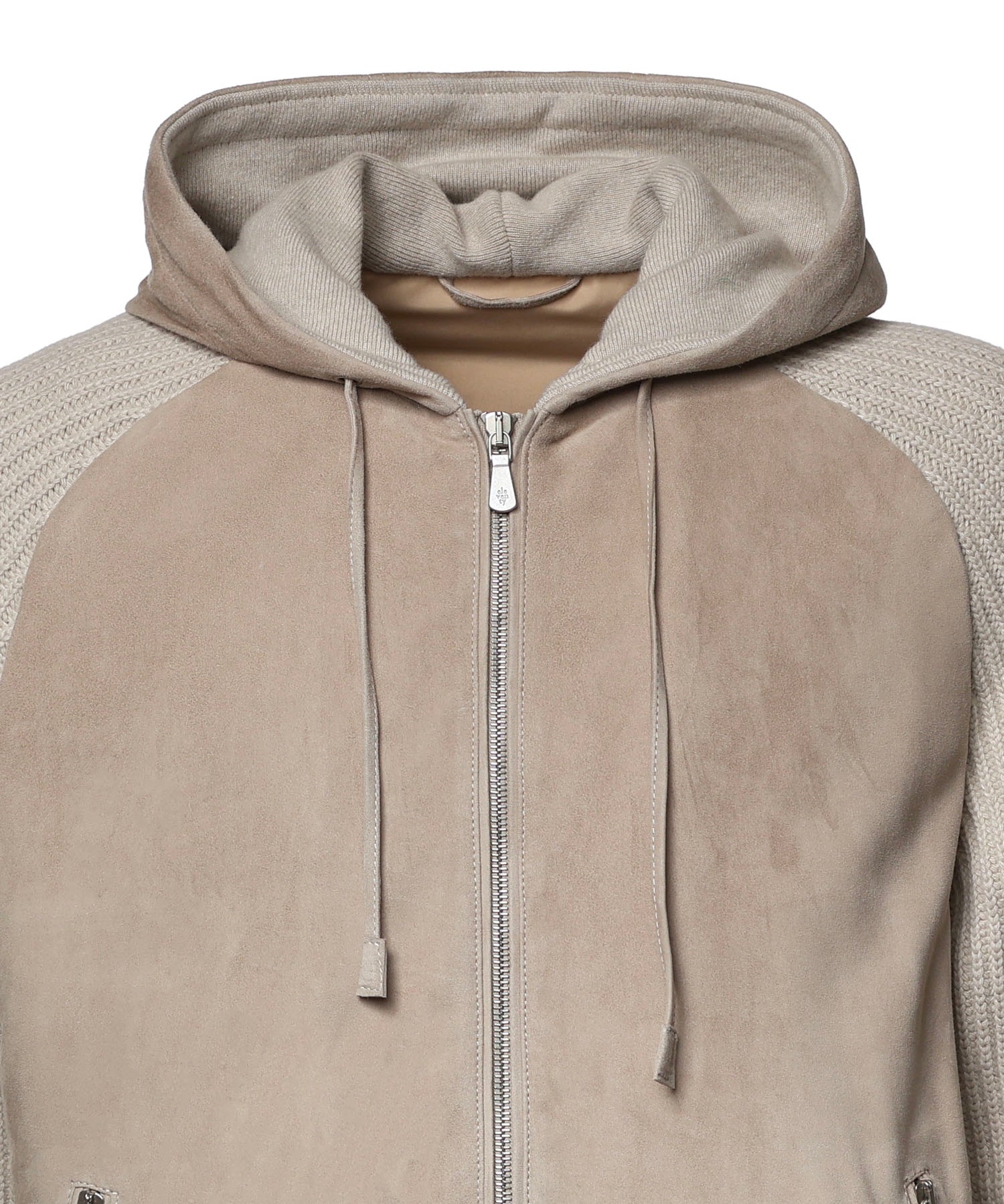 Giubbino in suede e maglia N75GBTN24PEL0N038 02 ELEVENTY 