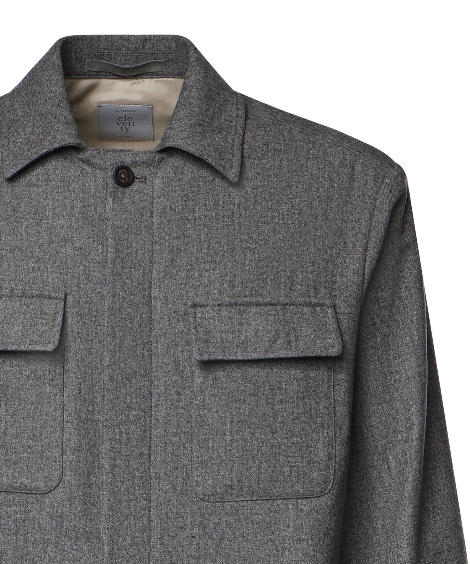 Overshirt in misto lana N75GIAK08TES0N047 14 ELEVENTY 