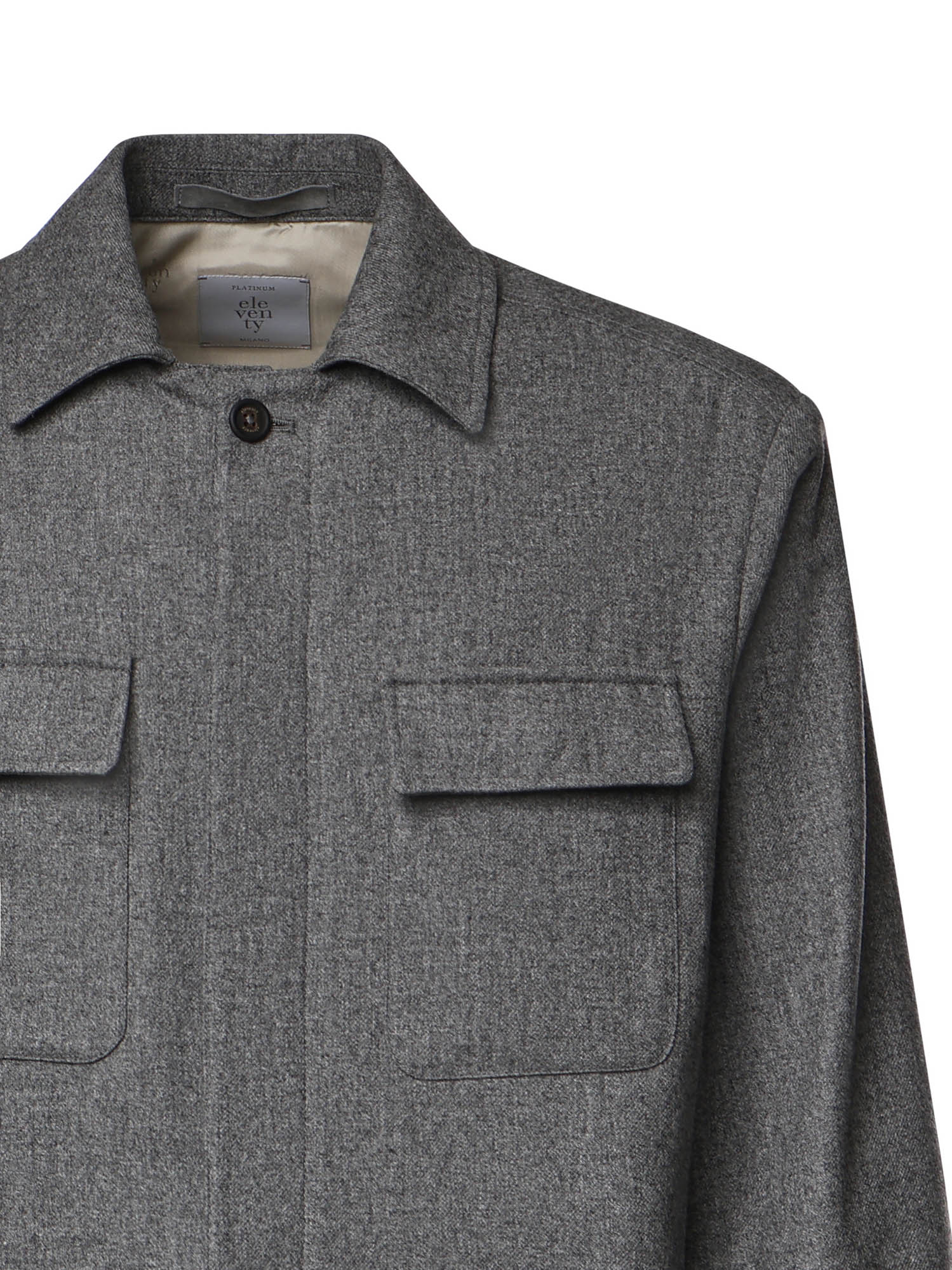 Overshirt in misto lana N75GIAK08TES0N047 14 ELEVENTY 