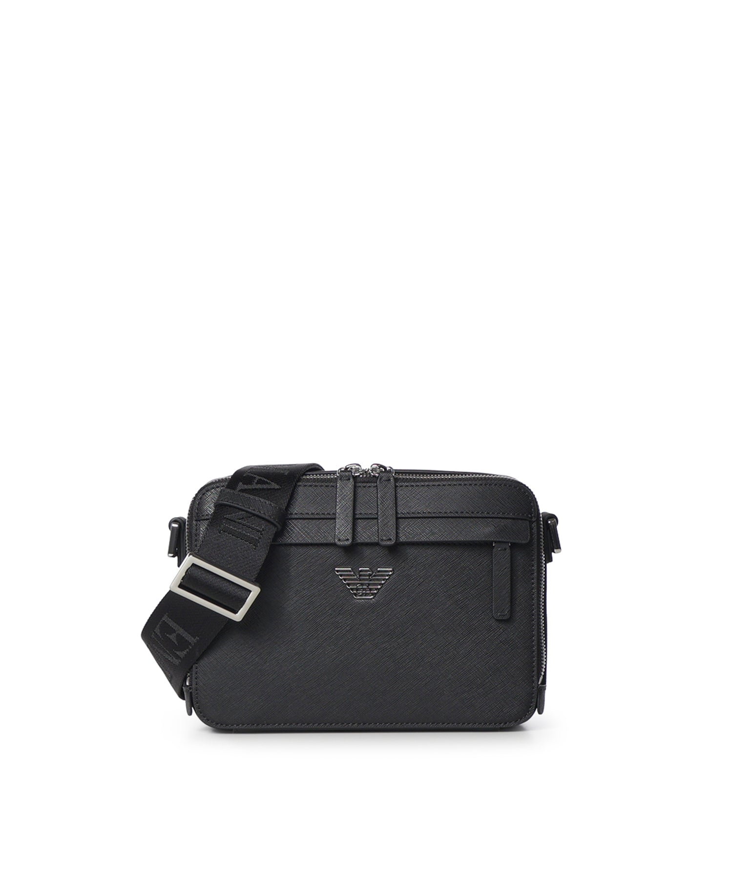 Borsa a tracolla effetto saffiano con logo EM001186 AF13805UC001 EMPORIO ARMANI 