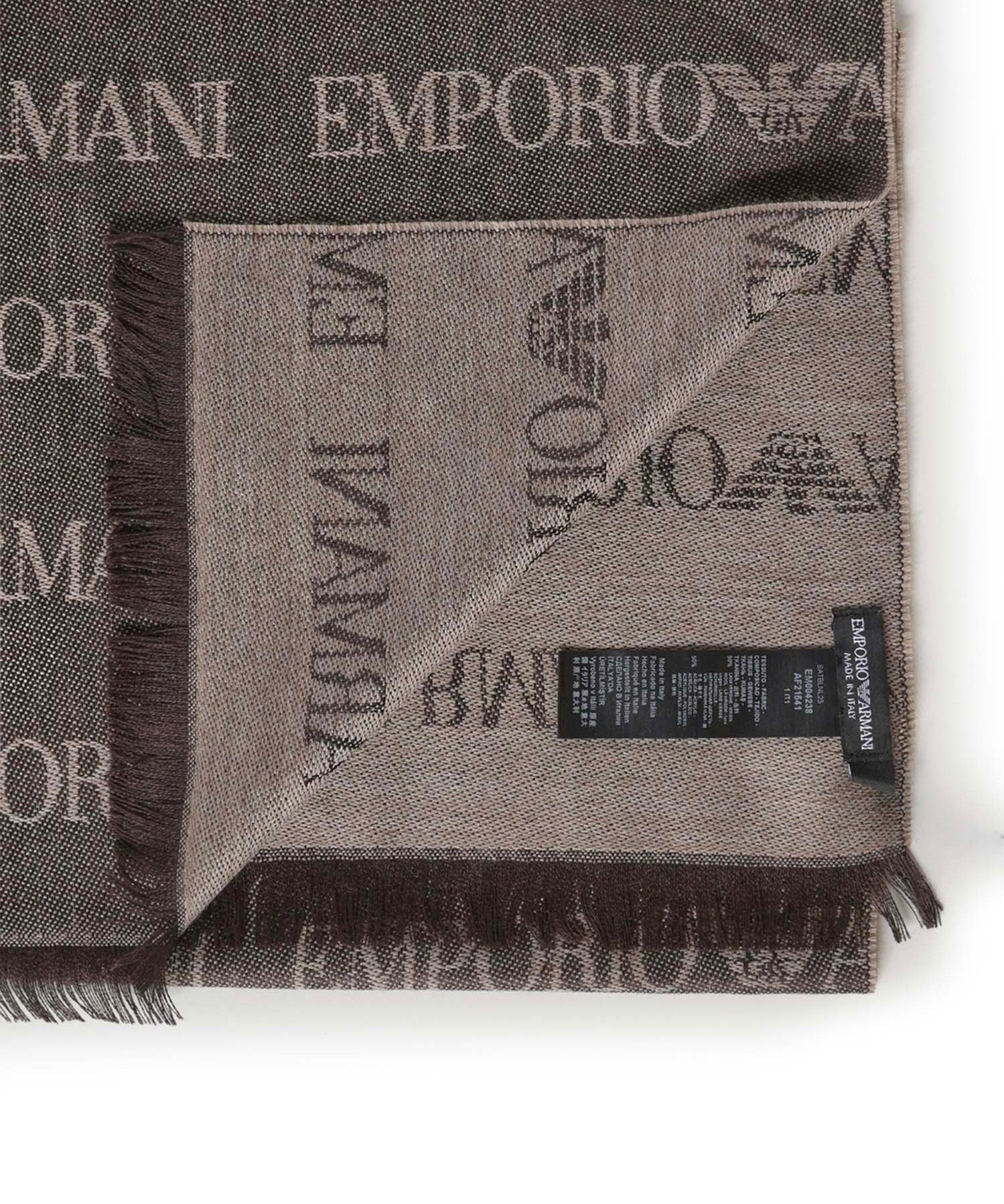 Sciarpa con logo in misto lana EM004238 AF21541F6138 EMPORIO ARMANI 