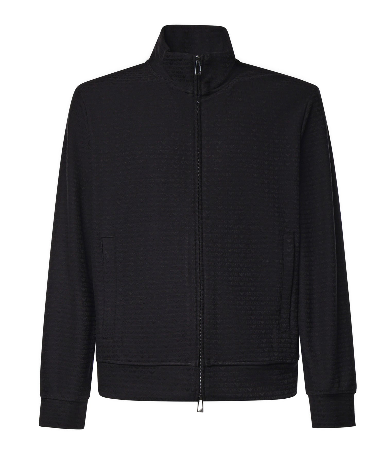 Felpa in cotone e lyocell con zip EM004534 AF13700FC293 EMPORIO ARMANI 