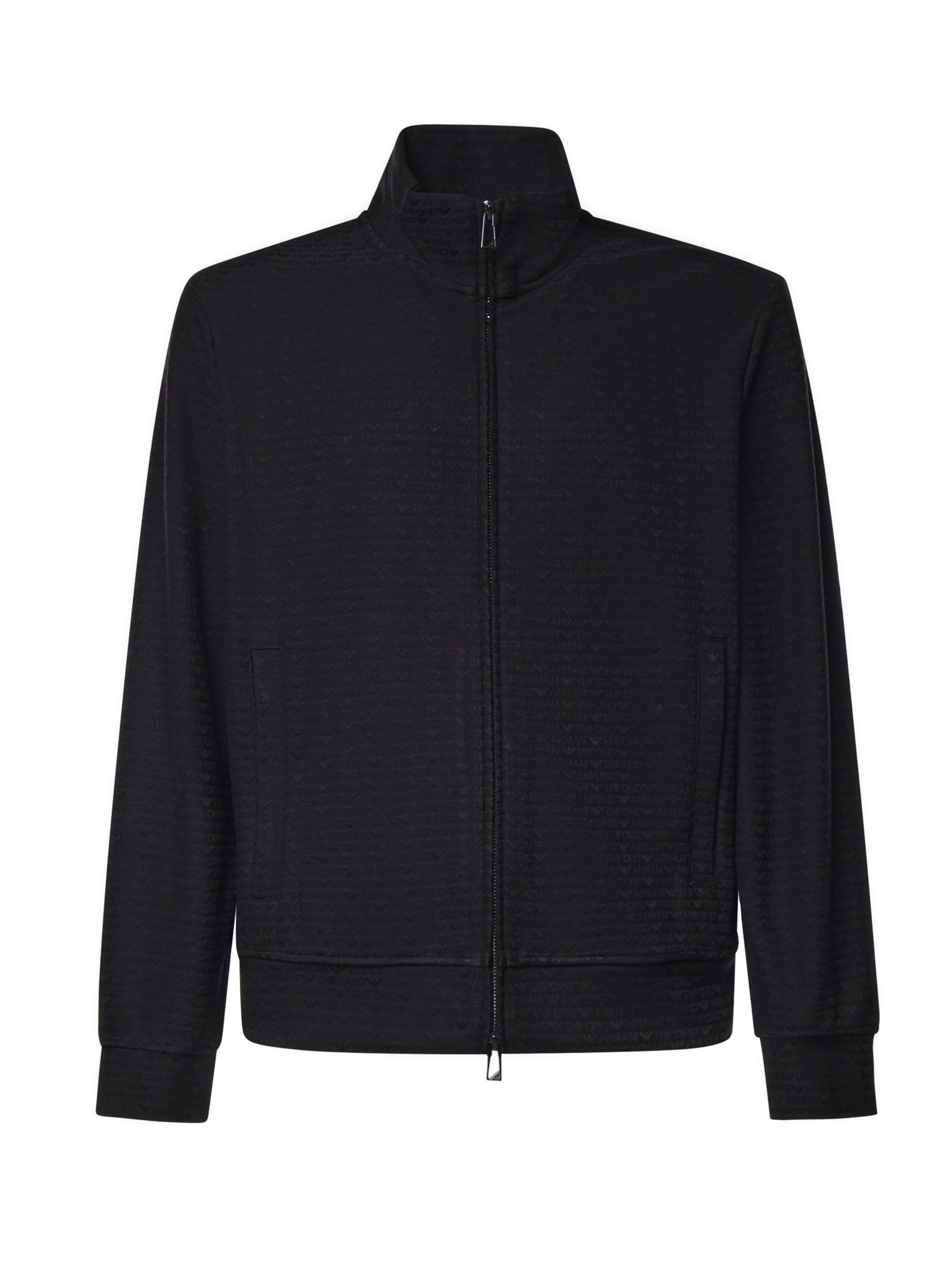 Felpa in cotone e lyocell con zip EM004534 AF13700FC293 EMPORIO ARMANI 