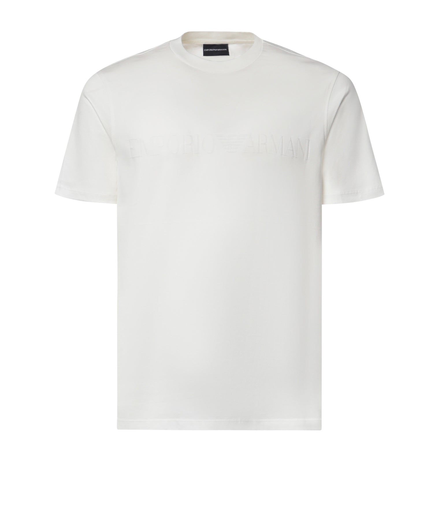T-shirt in jersey di cotone con logo intarsiato EM004593 AF10762F0201 EMPORIO ARMANI 