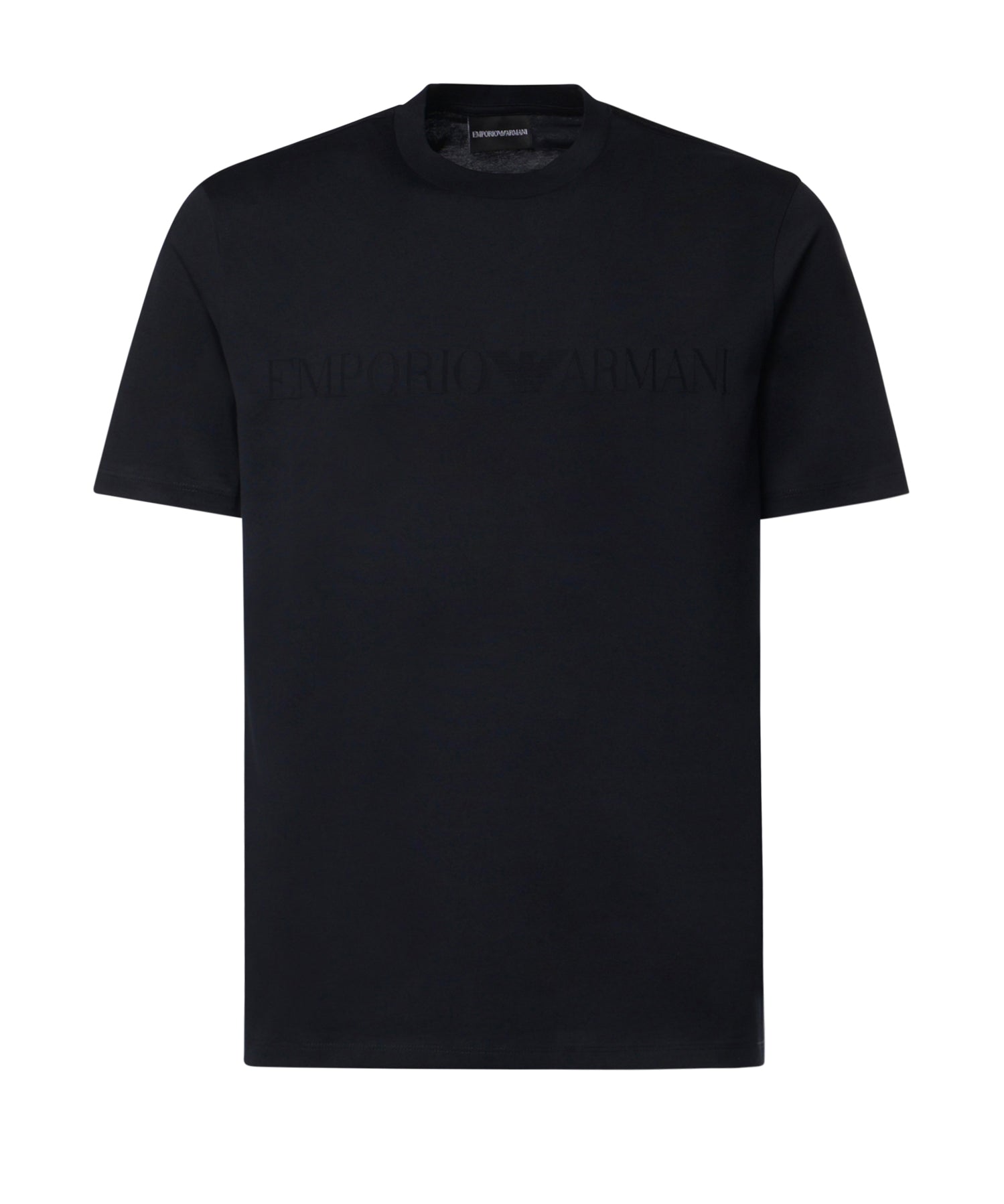 T-shirt in jersey di cotone con logo intarsiato EM004593 AF10762FB439 EMPORIO ARMANI 
