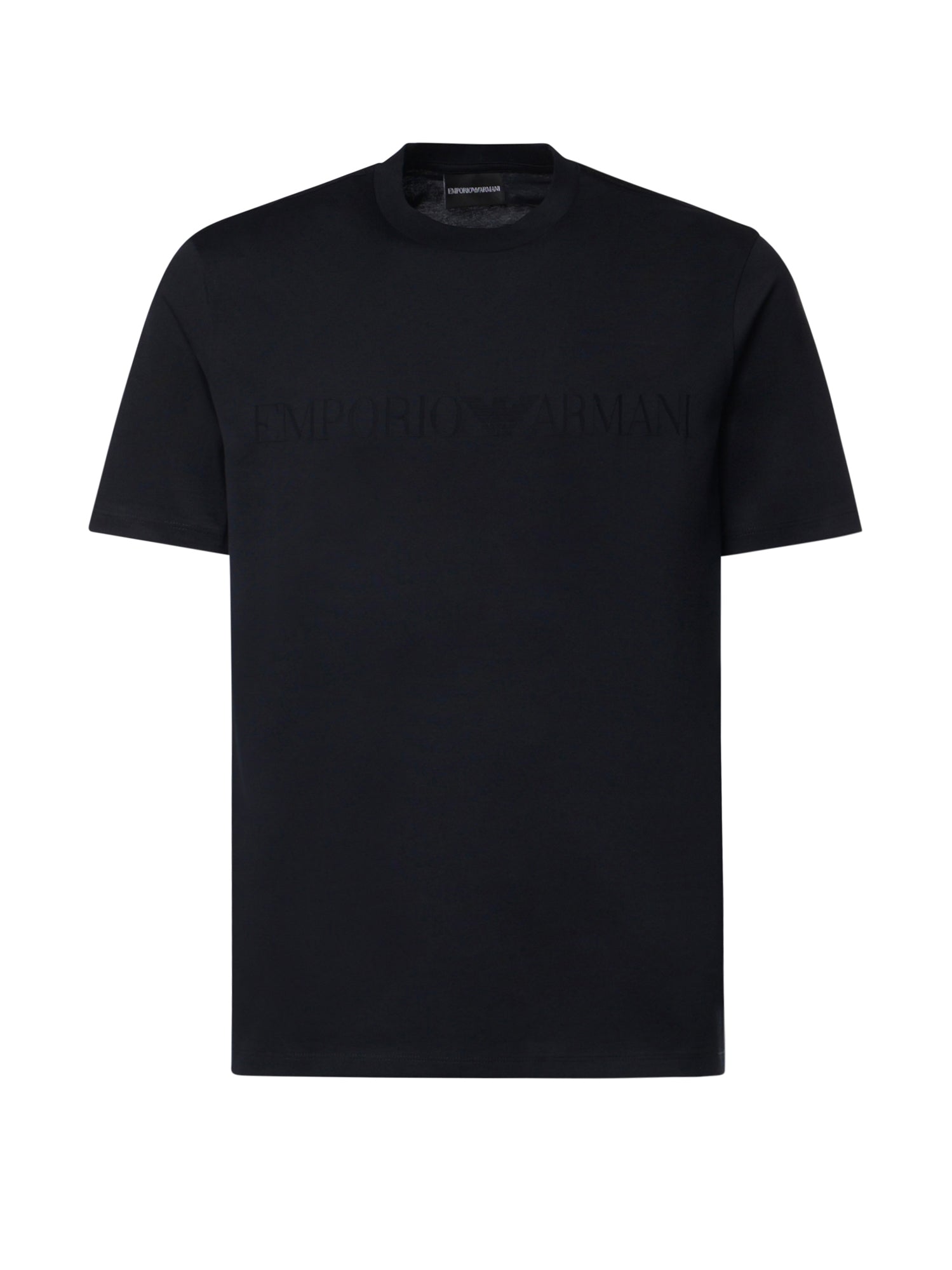 T-shirt in jersey di cotone con logo intarsiato EM004593 AF10762FB439 EMPORIO ARMANI 