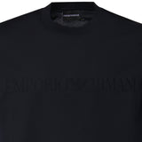 T-shirt in jersey di cotone con logo intarsiato EM004593 AF10762FB439 EMPORIO ARMANI 