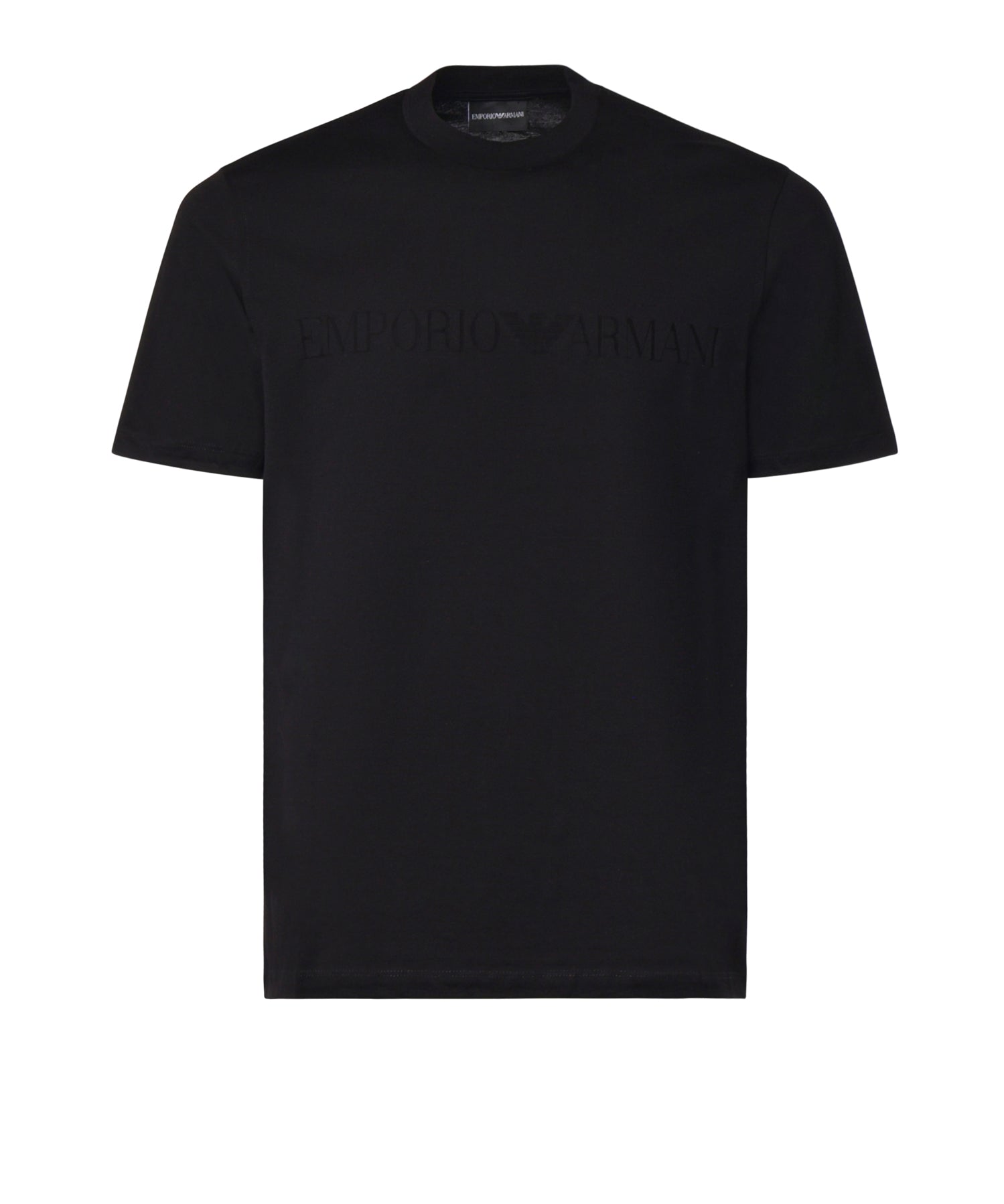 T-shirt in jersey di cotone con logo intarsiato EM004593 AF10762FC302 EMPORIO ARMANI 