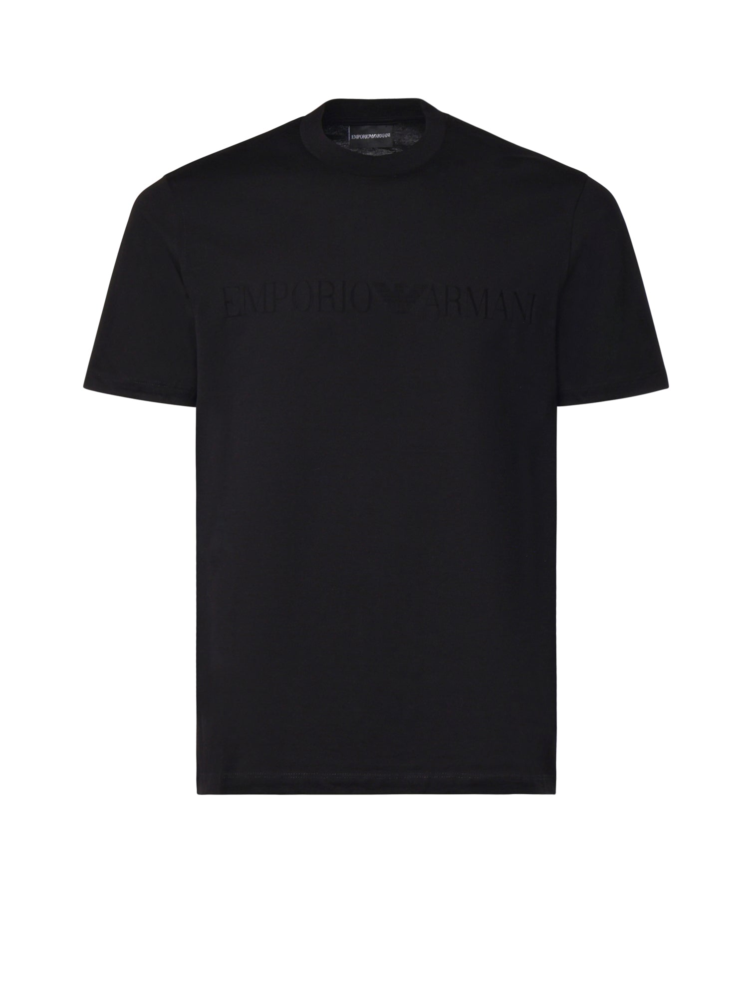 T-shirt in jersey di cotone con logo intarsiato EM004593 AF10762FC302 EMPORIO ARMANI 