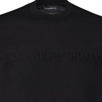 T-shirt in jersey di cotone con logo intarsiato EM004593 AF10762FC302 EMPORIO ARMANI 