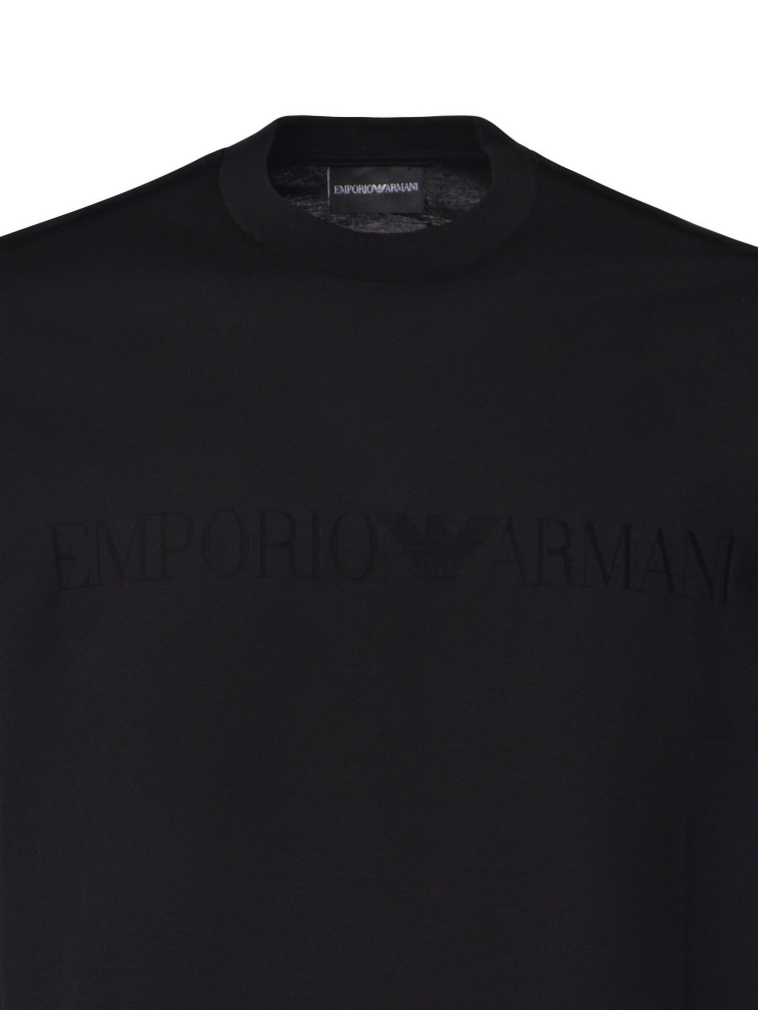 T-shirt in jersey di cotone con logo intarsiato EM004593 AF10762FC302 EMPORIO ARMANI 