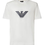 T-shirt in jersey misto lyocell con stampa logo EM006765 AF10017U0003 EMPORIO ARMANI 