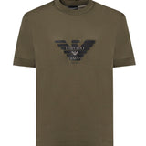 T-shirt in jersey misto lyocell con stampa logo EM006765 AF10017U7046 EMPORIO ARMANI 