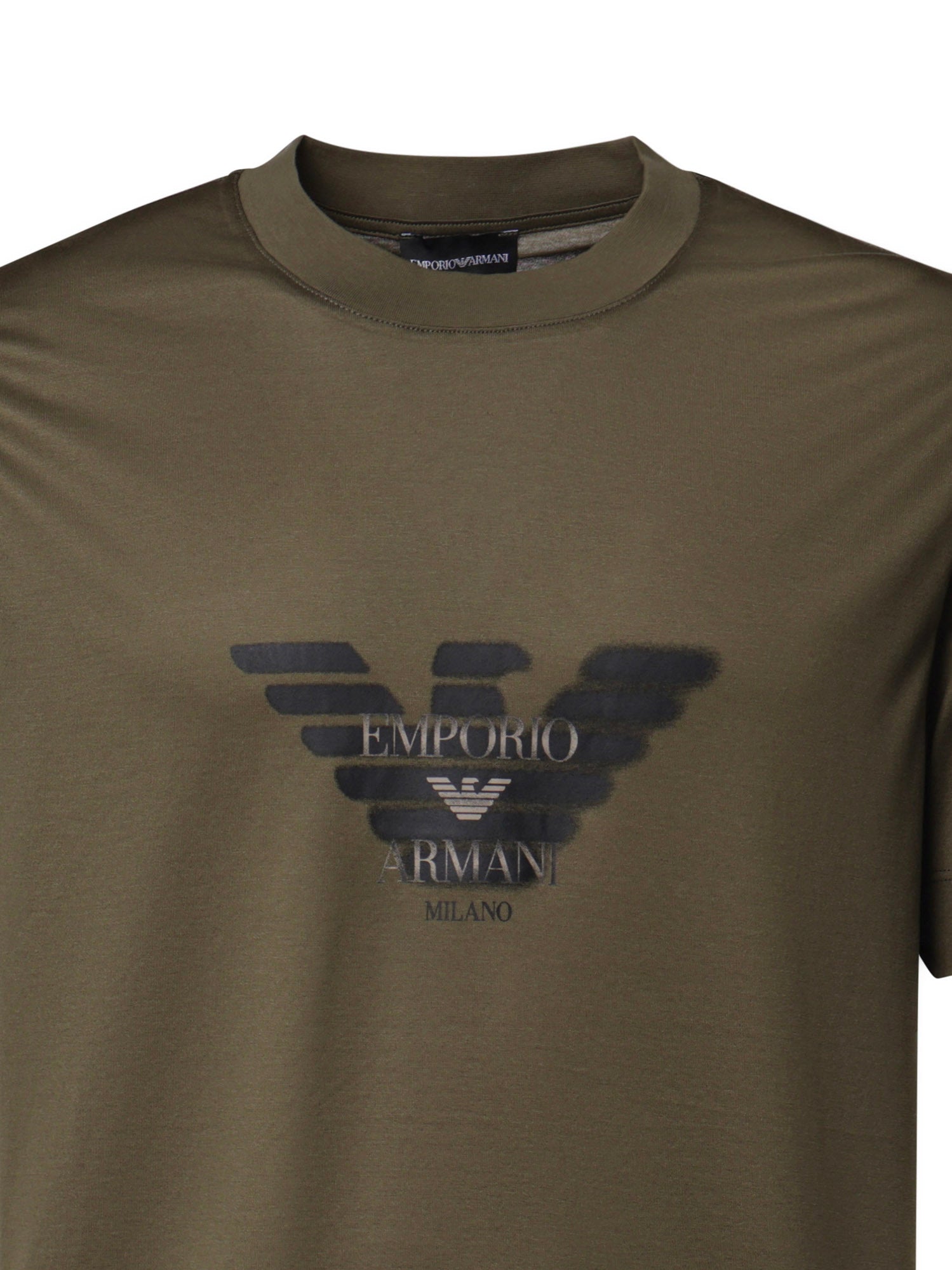 T-shirt in jersey misto lyocell con stampa logo EM006765 AF10017U7046 EMPORIO ARMANI 