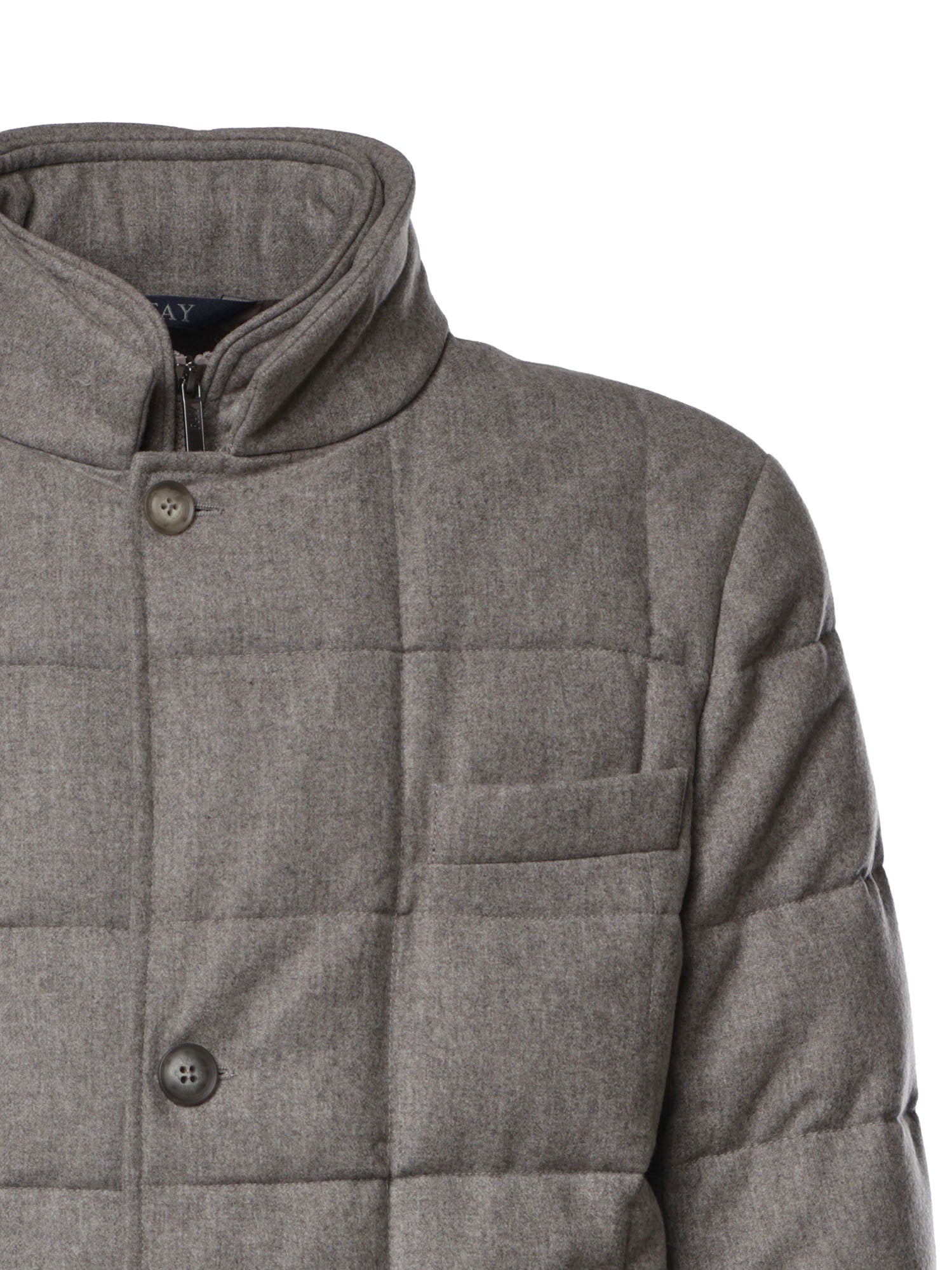 Piumino double front in flanella cardata NAM45530210WGZ C206 FAY 
