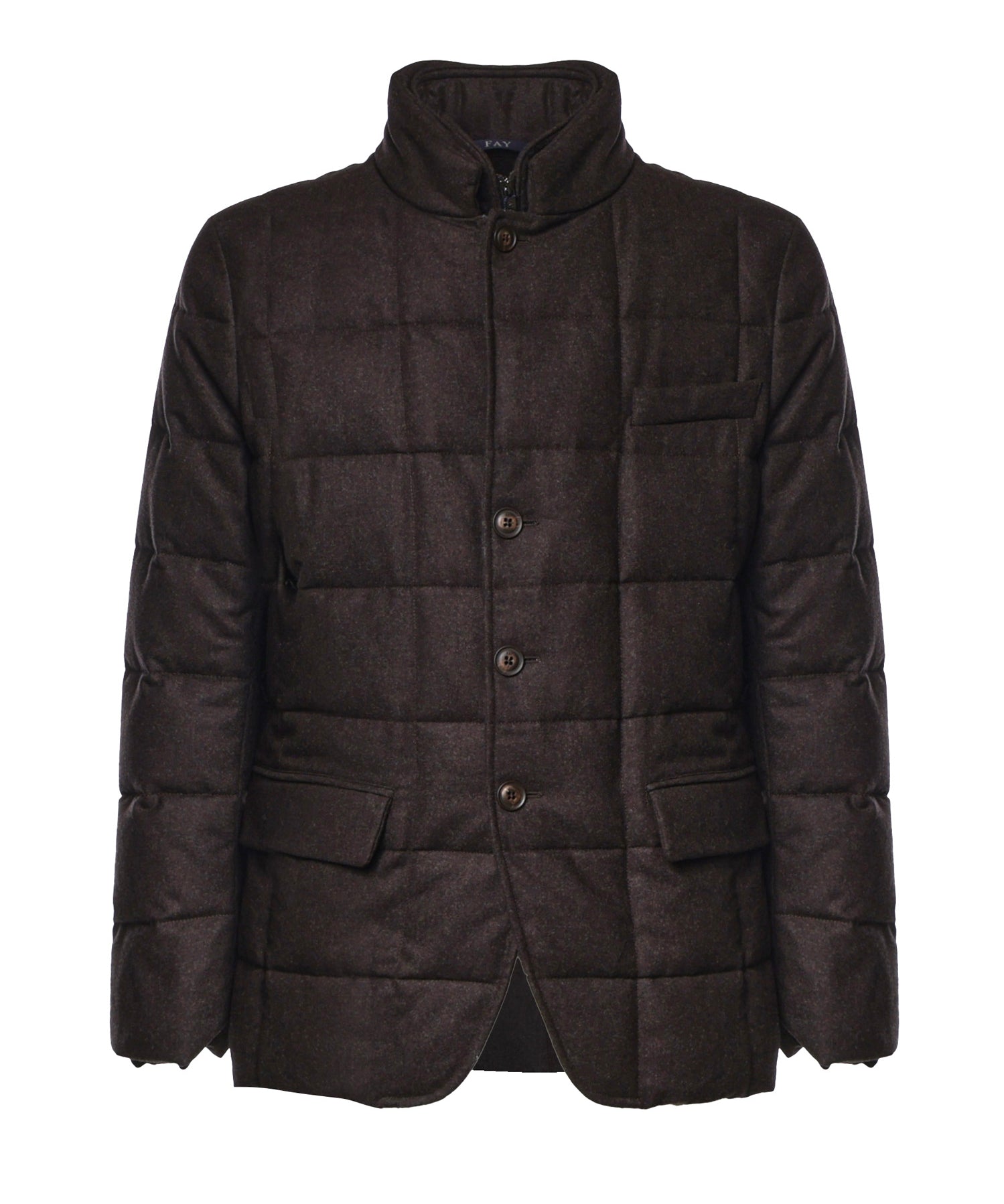 Piumino double front in flanella cardata NAM45530210WGZ S804 FAY 