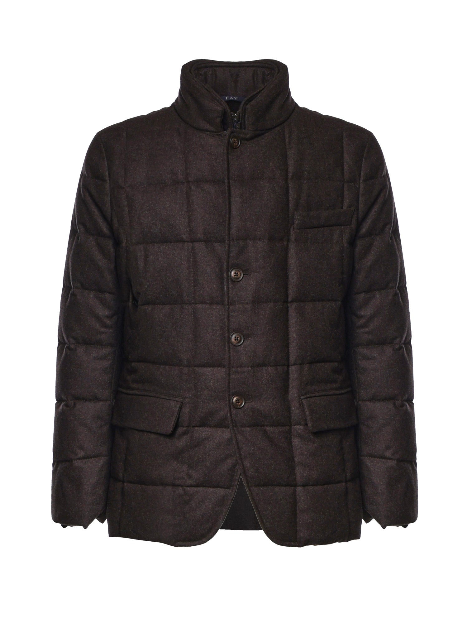 Piumino double front in flanella cardata NAM45530210WGZ S804 FAY 
