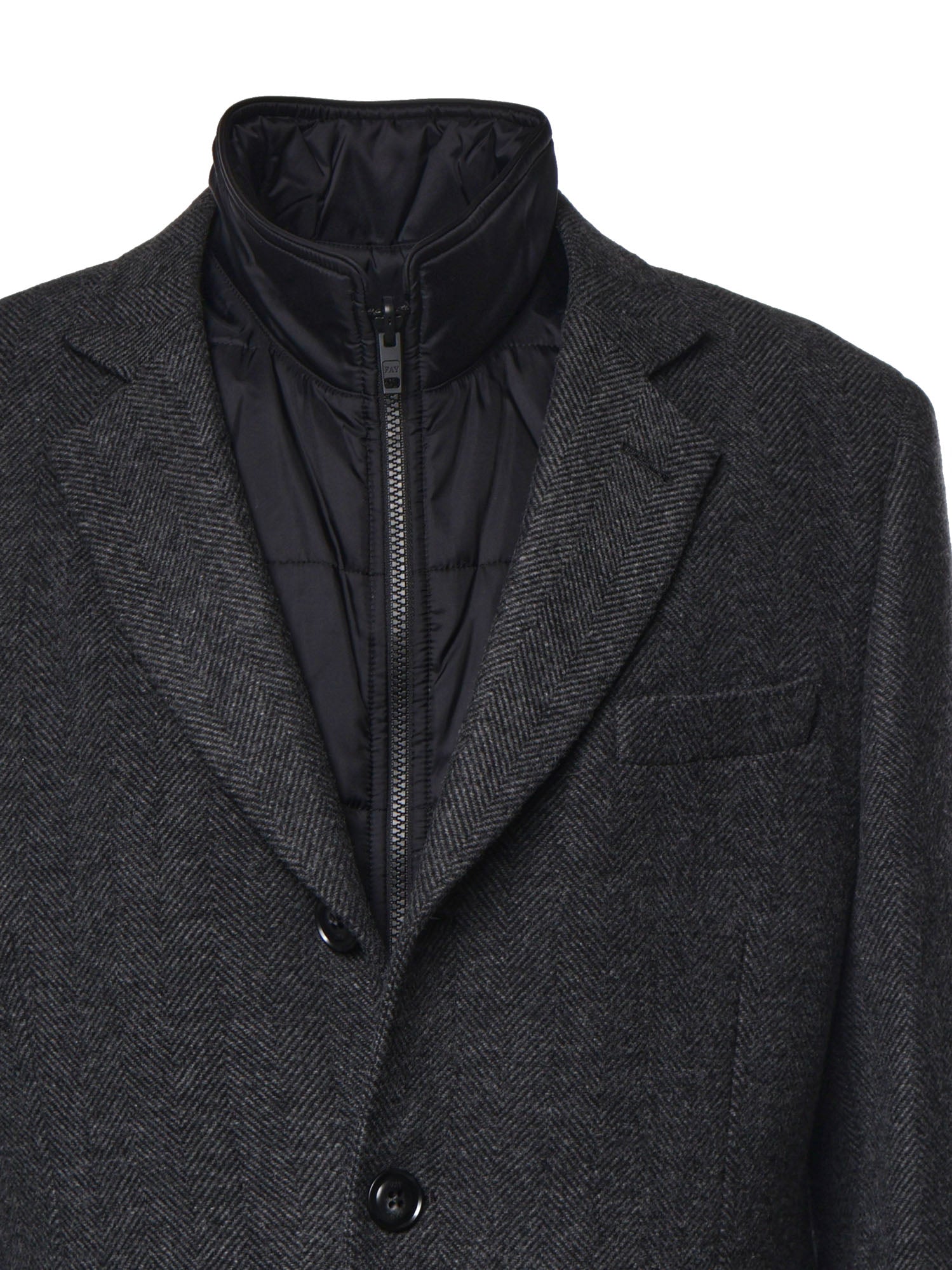 Double coat in resca di lana NAM53531390YNE B801 FAY 