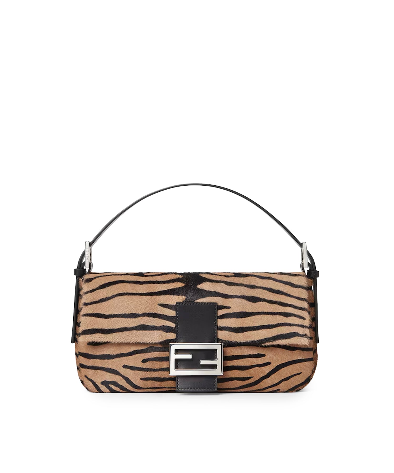 Borsa Baguette® 26424  in pelle effetto cavallino con stampa tigrata 8BR850 B16BF0ERR FENDI 