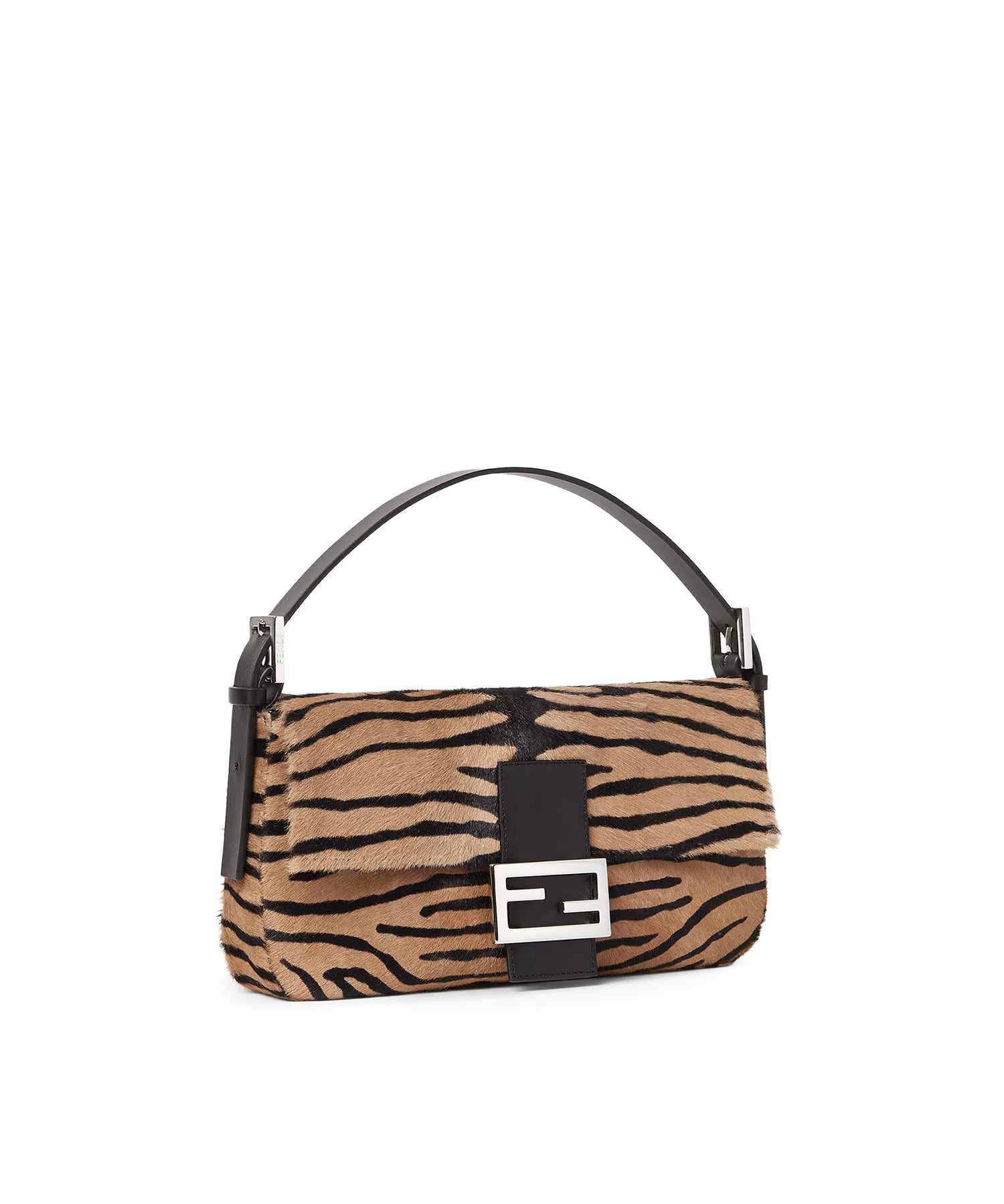 Borsa Baguette® 26424  in pelle effetto cavallino con stampa tigrata 8BR850 B16BF0ERR FENDI 