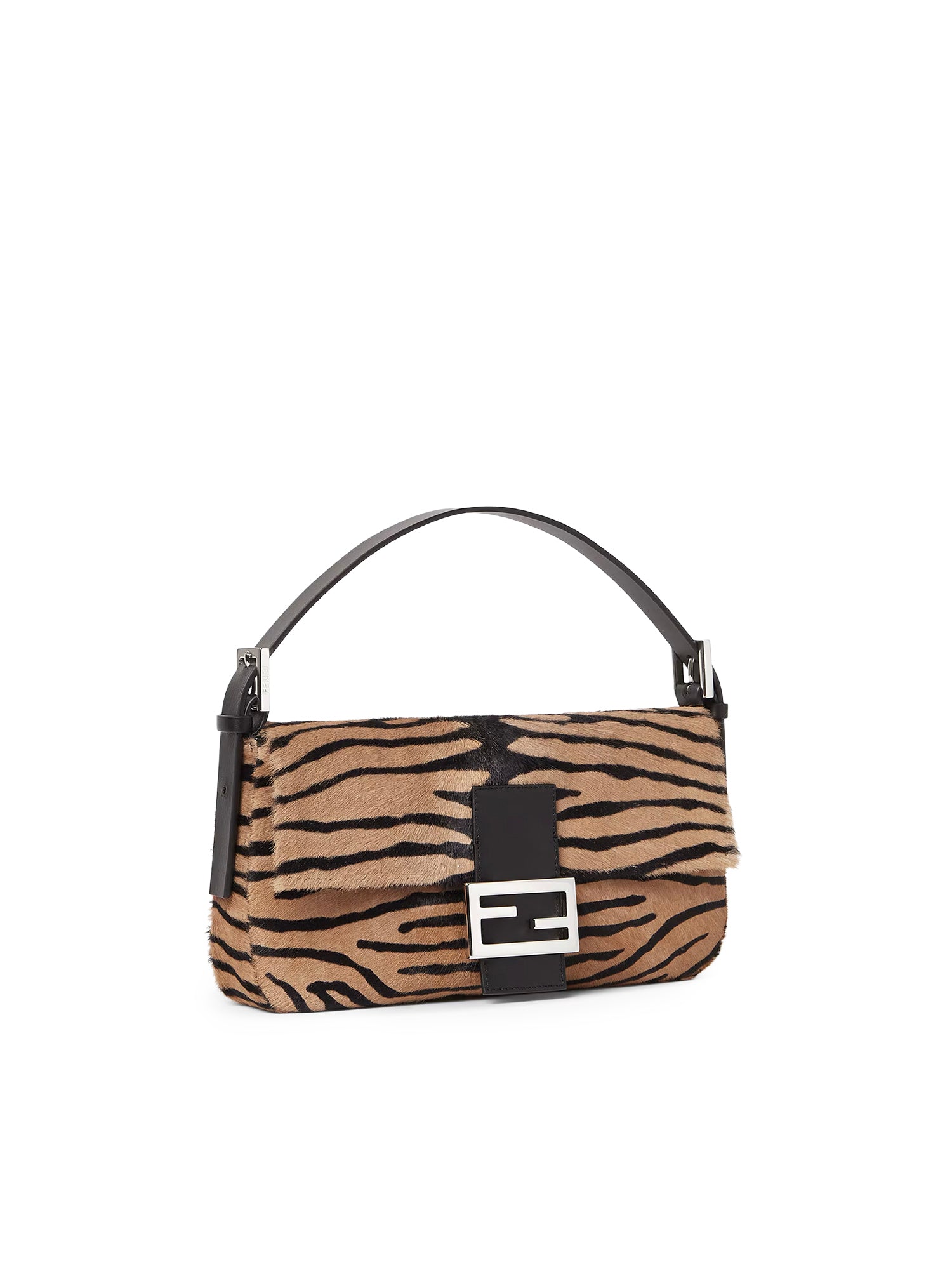 Borsa Baguette® 26424  in pelle effetto cavallino con stampa tigrata 8BR850 B16BF0ERR FENDI 