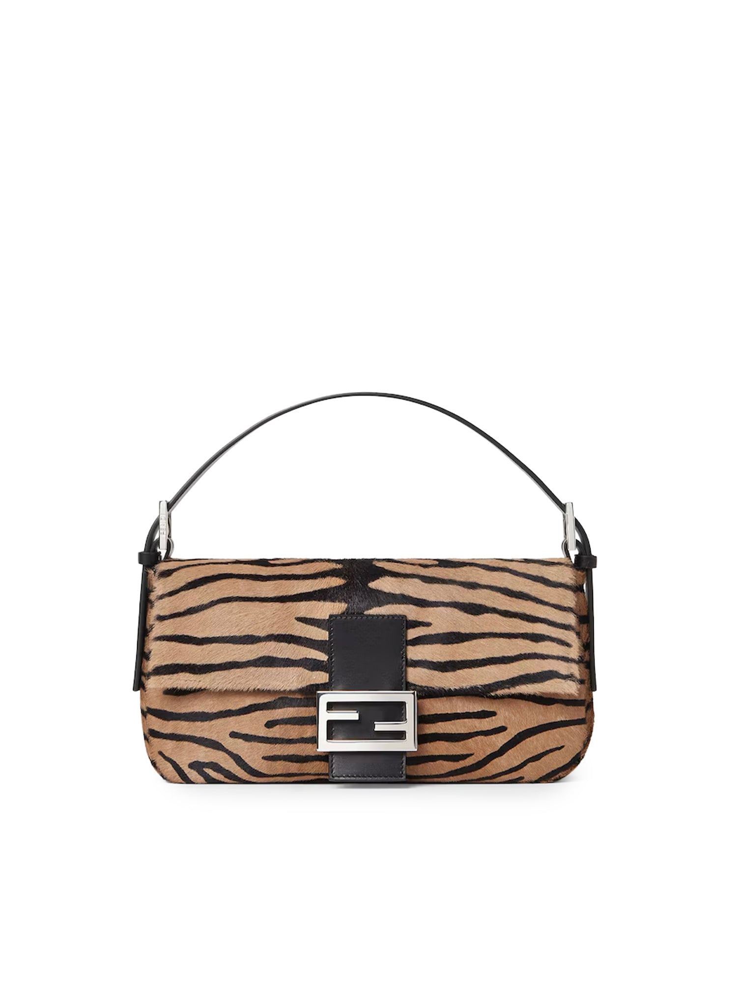 Borsa Baguette® 26424  in pelle effetto cavallino con stampa tigrata 8BR850 B16BF0ERR FENDI 