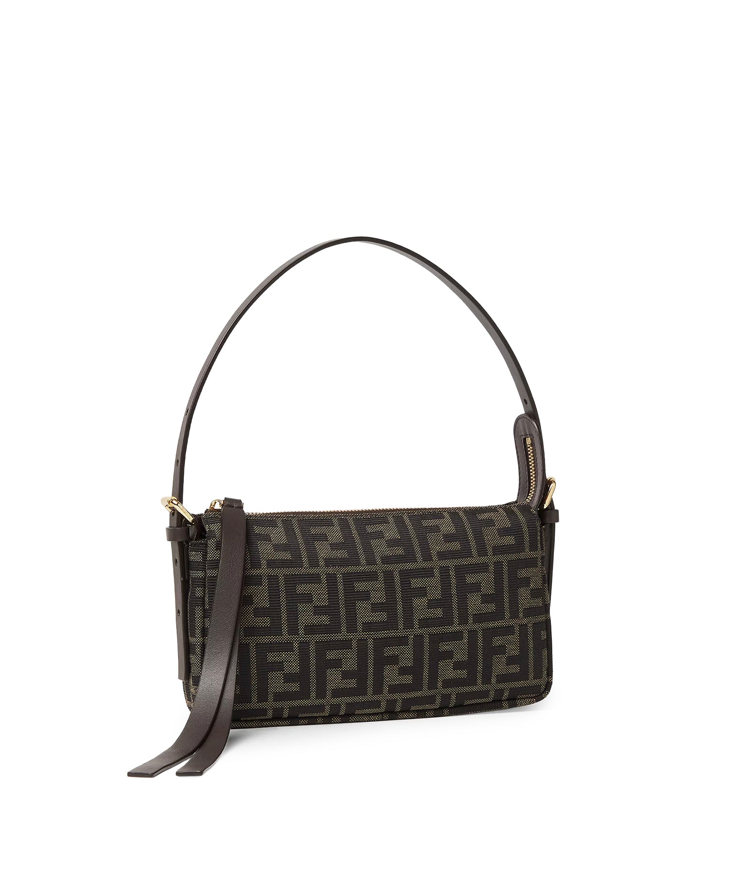 Borsa Zip Top Small FF Jacquard 8BS123 B17AF14YN FENDI 