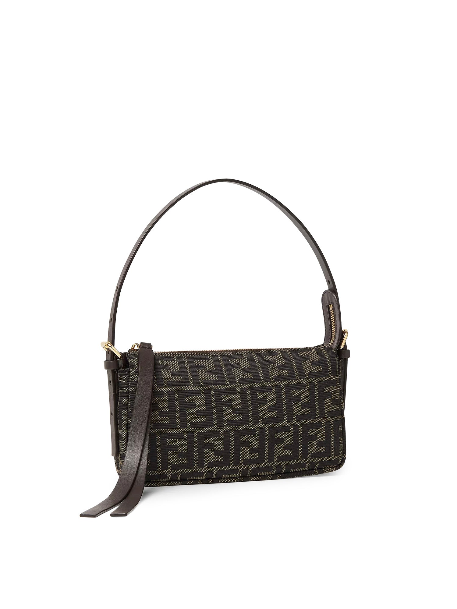 Borsa Zip Top Small FF Jacquard 8BS123 B17AF14YN FENDI 