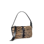 Borsa Zip Top small in pelle effetto cavallino con stampa tigrata 8BS123 B1F5F0RQ9 FENDI 